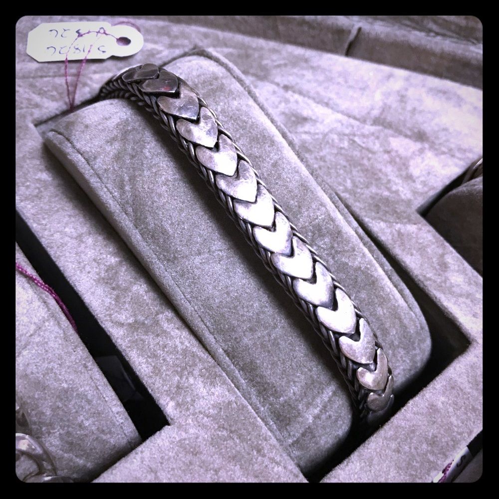 Handmade Sterling Silver Heart Bracelet